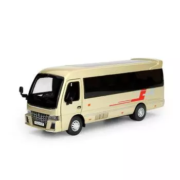 1/32 TOYOTA Coaster Coach Lexury Bus Alphard MPV игрушечная модель автомобиля для детей литой фургон миниатюрный инерционный коллекционный подарок для мальчика