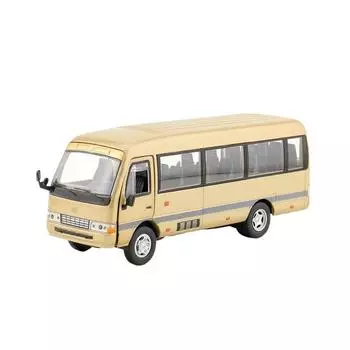 1/32 TOYOTA Coaster EX Toy Car Model Coach Lexury Bus MPV Diecast Miniature Van for Children Pull Back Collection Gift Boy Kid золотой