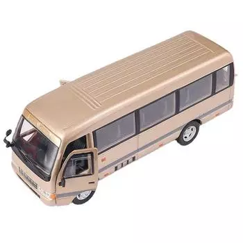 1/32 Toyota Coaster литой автобус автомобиль металлический пассажирский автобус транспортные средства модель автомобиля имитация звука и света коллекция детских игрушек подарок белый
