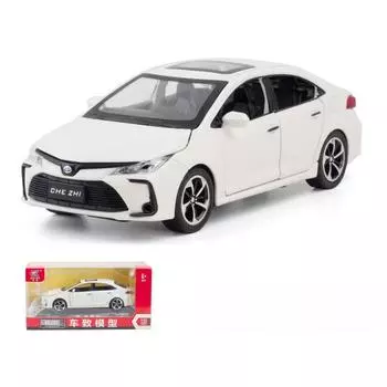 1/32 Toyota Corolla гибридная игрушечная машинка для детей литая модель из сплава металла миниатюрная модель инерционный механизм со звуком и светом коллекция подарок ребенку