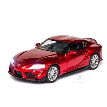 1/32 Toyota GR SUPRA литая модель автомобиля из сплава миниатюрная металлическая игрушка со звуком и светом и инерционный механизм для детской коллекции