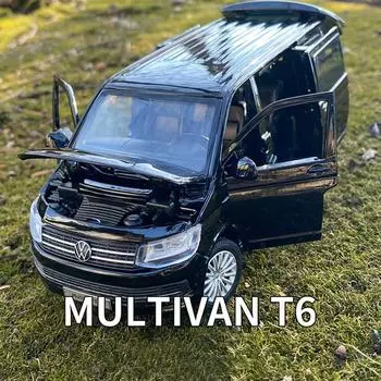 1/32 V VV Multivan VAN MPV игрушечная модель автомобиля из сплава, литой под давлением звук, свет, двери открыты, игрушечная модель автомобиля, коллекция, праздничные подарки на день рождения