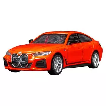 1/34 BMW I4 M50 Alloy New Energy Car Model Diecast Metal Sports Vehicles Car Model Simulation Sound and Light Children Toy Gift красный