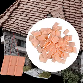 1/35 Scale Roof Tiles Micro Landscape Accessories Resin Mini 1.44x0.95cm for Miniature