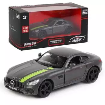 1/36 Benz GT S AMG игрушечная модель автомобиля для детей RMZ CiTY Super Race литая миниатюра инерционная коллекционная подарочная для мальчиков серый