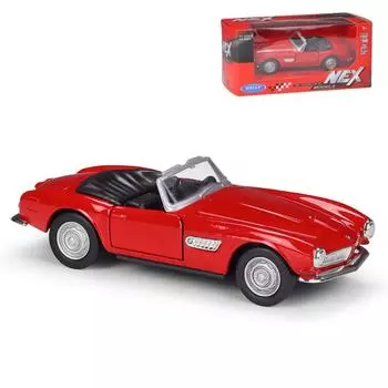 1/36 BMW 507 1956 Классическая игрушечная машинка для детей Welly Литой автомобиль Миниатюрный игрушечный автомобиль с откидными колесами Коллекция подарков для мальчиков красный