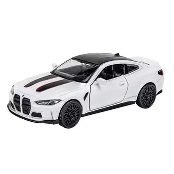 1/36 BMW M4 CSL сплав игрушечная модель автомобиля высокая имитация металл подлинная дверь автомобиля может быть открыта и убрана функция мальчик подарок на день рождения коллекция дисплей белый