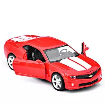 1/36 Chevrolet Camaro High Simulation Изысканные литые игрушечные транспортные средства Автомобильный стиль Спортивный автомобиль Модель из сплава Игрушка Pull Back F324 красный