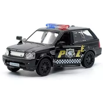 1/36 масштаб Land Rover Range Rover Police SUV, игрушечный автомобиль из сплава, литая под давлением модель автомобиля, игрушка с откатом для детей, подарки, коллекция игрушек 1/36-Size:12.5*5*4cm чёрный