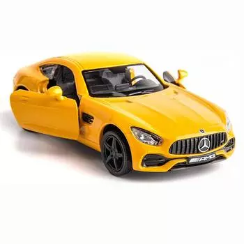 1/36 масштаб литья под давлением модель автомобиля из сплава Benz AMG GTS модель автомобиля игрушечный автомобиль с откатным транспортным средством игрушечный автомобиль для малышей дети мальчики девочки подарок (желтый) 1/36-Size:12*5*3cm жёлтый