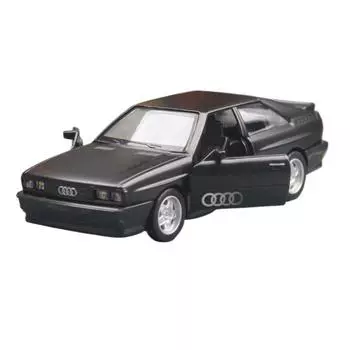 1/36 масштаб Quattro игрушечная модель автомобиля миниатюрная свободное колесо откидывающиеся двери открывающиеся литые металлические коллекция для детей мальчик матовый черный