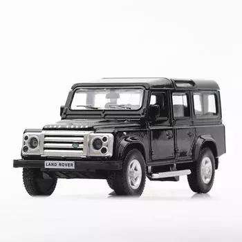 1/36 масштаб Range Rover Defender SUV, литая под давлением сплава, модель автомобиля, игрушка с функцией отступа для детей, подарки, коллекция игрушек 1/36-Size:13.5*5.5*5.5cm чёрный