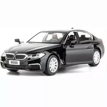 1:36-масштабная модель автомобиля BMW M550i, литье под давлением, игрушечный автомобиль из сплава, транспортные средства с откатным механизмом, игрушечный автомобиль для малышей, детей, мальчиков и девочек, подарок, синий 1/36-size: 12.5*4.5*3cm чёрный