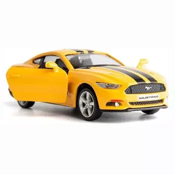 1:36 масштабов Ford Mustang, литая под давлением модель автомобиля из сплава, игрушечная машина с откатным механизмом, игрушечный автомобиль для малышей, подарок для мальчиков и девочек, желтый 1/36-12.5x4.7x3.5cm жёлтый