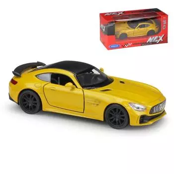 1/36 Mercedes-Benz AMG GTR Super Sport игрушечная модель автомобиля WELLY литая металлическая миниатюрная модель автомобиля с инерционным механизмом коллекционный подарок для мальчика жёлтый