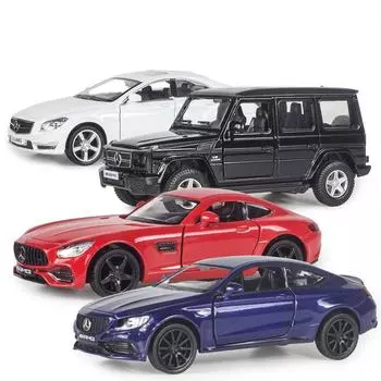 1:36 Металлическая игрушечная машинка Mercedes-Benz с откидными дверями для детей - Ювелирное украшение Mercedes-Benz G63AMG