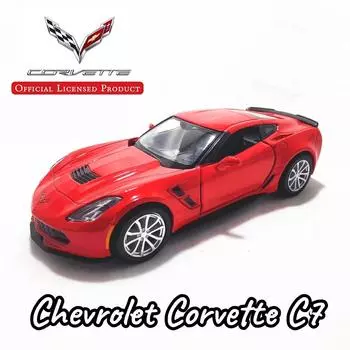 1:36 Модель автомобиля Chevrolet Corvette C7 C6R Масштаб Металлическая литая копия Домашний Офис Миниатюрный Художественный Автомобиль Украшение Детская Игрушка для Мальчика