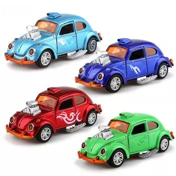 1:36 сплава инерционный классический автомобиль с двойной дверью и инерционным механизмом, мультяшная модель, орнамент