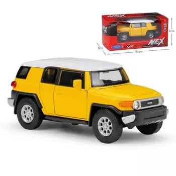 1/36 TOYOTA FJ Crusier игрушечная модель автомобиля для детей Welly литой внедорожный миниатюрный автомобиль инерционный механизм коллекция подарок для мальчика жёлтый