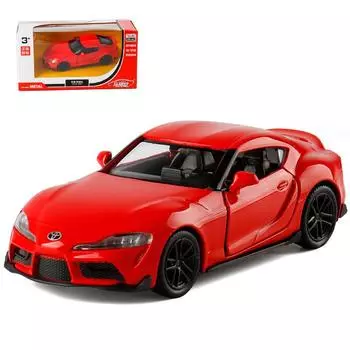 1/36 Toyota Supra литой игрушечный автомобиль модель инерционного автомобиля миниатюрный масштаб игрушечный автомобиль для детей подарок жёлтый