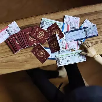1/3 1/4 Размер Bjd.Mdd Кукла Аксессуары Фото Аксессуары Реквизит Мини Моделирование Паспорт Авиабилет