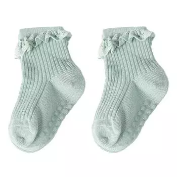 1/3/4/5pairs Cotton Pure Color Toddler Girl Lace Socks Infant Baby Girls Non-slip Socks Young Children Girl Cute Half Knee-socks S for 0-1 years