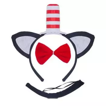 1/3/4/6 шт. повязка на голову с кошачьими ушками и шапка с дымоходом, головной убор, костюм для косплея, комплект, обруч для волос, комплект аксессуаров, вечерние сувениры 3pcs