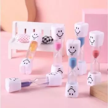 1/3/5/10/15/20 шт 3 минуты Мини Красочные песочные часы с улыбающимся лицом Дети Чистка зубов Таймер Креативные песочные часы 1 pc
