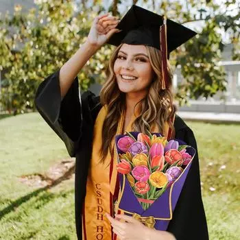 1/3/5/10 шт. Бумажный букет цветов Карточка 3D Pops-up Букет Forever Бумажный букет для рук Подарок на День святого Валентина Открытки на День матери 1PC