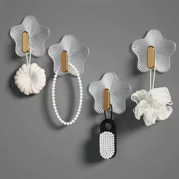 1/3/5/10 шт. самоклеящиеся настенные крючки с пятиконечной звездой, вешалки, держатель для ключей, держатель для полотенец, органайзер, кухонная стойка, прочный клейкий настенный крючок 1PCS белый