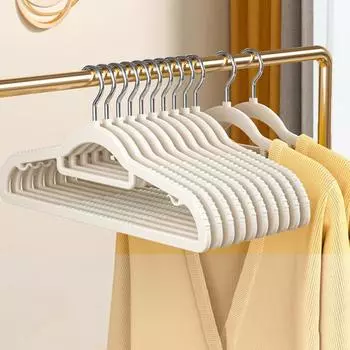 1/3/5/10 шт. Вешалка для одежды противоскользящая утолщенная вращающаяся гладкая не царапающаяся бесшовная большая несущая способность нержавеющая сталь без деформации влажная сухая двойного назначения 1pcs белый