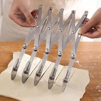 1/3/5/7 Wheels Cutter Dough Divider Side Pasta Knife Stainless Steel Roller Blade Adjustable Pizza Pastry Peeler Kitchen Tool