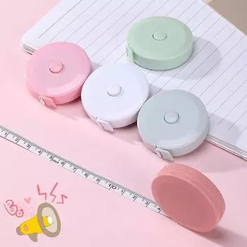 1/3/5 шт. 1,5 м/60 дюймов пластиковая рулетка автоматическая телескопическая рулетка милая мини-рулетка измерения трех окружностей рулетка 1 PCS белый