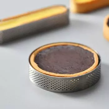 1/3/5 шт 8 10 см нержавеющая сталь форма для тарталеток кольцо для мусса тарталетки печенье вырубка для пирожных кольцо для пирога перфорированное