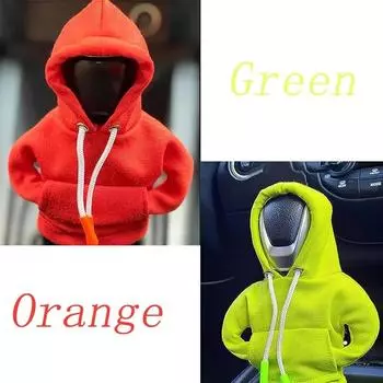 1/3/5 шт. Автомобильная модная толстовка с капюшоном, чехол для ручки переключения передач, ручная ручка, украшение для рычага переключения передач, чехол для салона автомобиля, аксессуары чёрный