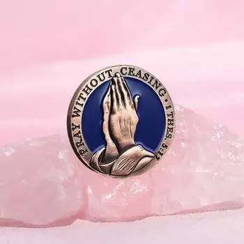 1/3/5 шт. Монета-вызов молитвы Господней, непрестанно молитесь, памятная монета, металлическая христианская религиозная карманная 1pc