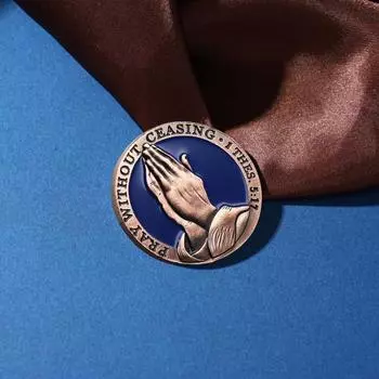 1/3/5 шт. Монета-вызов молитвы Господней, непрестанно молитесь, памятная монета, металлическая христианская религиозная карманная монета со стихами из Библии 1pc