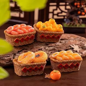 1/3/5 шт. Мультяшные креативные милые имитационные хурмы, маленькие украшения, миниатюрные фигурки, сделай сам, украшения для дома, аксессуары, подарки as the picture