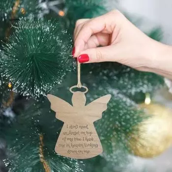 1/3/5 шт. Пасхальный ангел подвесное украшение зеркало заднего вида автомобиля рождественская елка деревянный ангел подвесное украшение мемориальный кулон в память о потере любимого человека 1pc