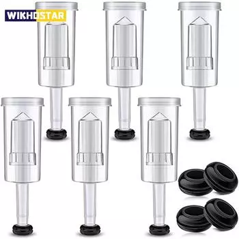 1/3/5 шт. пластиковый воздушный шлюз для домашнего пивоварения, набор воздушных шлюзов с силиконовыми втулками для консервирования, пивоварения, ферментации вина, квашеной капусты, кимчи 1PCS