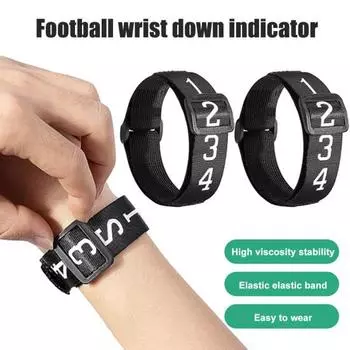 1/3/5 шт. регулируемая гибкая пряжка, эластичная лента, футбольный нумерованный индикатор опускания запястья, маркеры для футбольного двора, экипировка для футбольного рефери 1pc