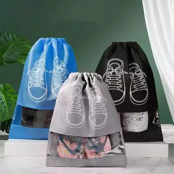 1/3/5 шт. сумки для хранения обуви нетканые дорожные портативные органайзеры для хранения обуви шкаф водонепроницаемые кроссовки на шнурке карманный чехол 1PC