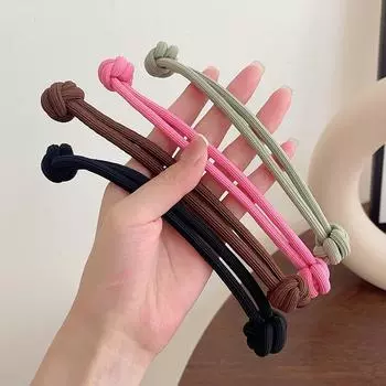 1/3/5 шт. толстая высокая повязка на голову с конским хвостом женская допаминовая повязка на голову аксессуары для волос головной убор антиколлапс артефакт высокая эластичная резинка для волос резинка для волос 1PCS чёрный