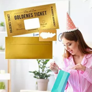 1/3/5 шт. Золотой билет скретч-карта сюрприз подарок скретч-карта с конвертом день рождения свадьба открытка подарок для детей женщин мужчин 1pc