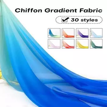 1/3/5M градиентный цвет шифоновая ткань струящаяся 30D тонкая фатиновая ткань для самостоятельного изготовления старинного платья ханьфу сценический костюм одежда 1 M