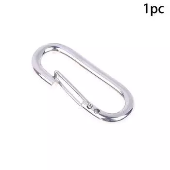 1/3/5Pcs Metal Oval Keyrings Carabiner Clip Snap Hooks Spring Openable Buckles For Diy Dog Chain Connector Pendants Bag Keychain 1Pc