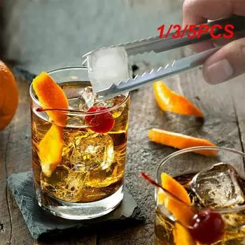 1/3/5PCS Stainless Steel Ice Clamp Durable Practical Stainless Steel Ice Clip Bar Holder High Quality Fall-proof Silver