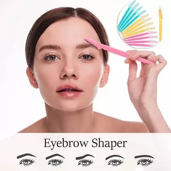 1/3/6/12/15/36 Набор триммеров для бровей Безопасная острая бритва с защитой от царапин Удобный нескользящий косметический инструмент Бритва для бровей