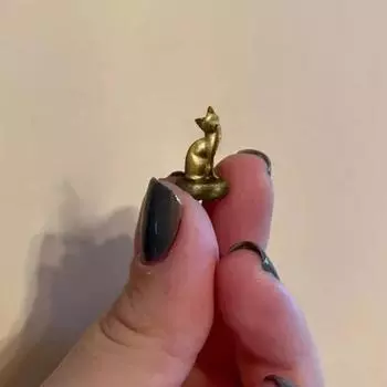 1/3/6/9/10 шт., головка петли кошки, мини-колпачок петли животного из смолы, магнитная накладка на дверную петлю, топпер в виде кошки-горгульи, украшение для дома для любителей животных 1pc золотистый