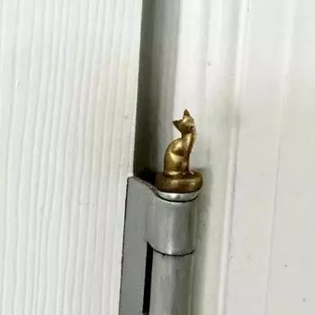 1/3/6/9/10Pcs Cat Hinge Head Mini Resin Animal Hinge Cap Magnetic Door Hinge Pin 1pc золотистый